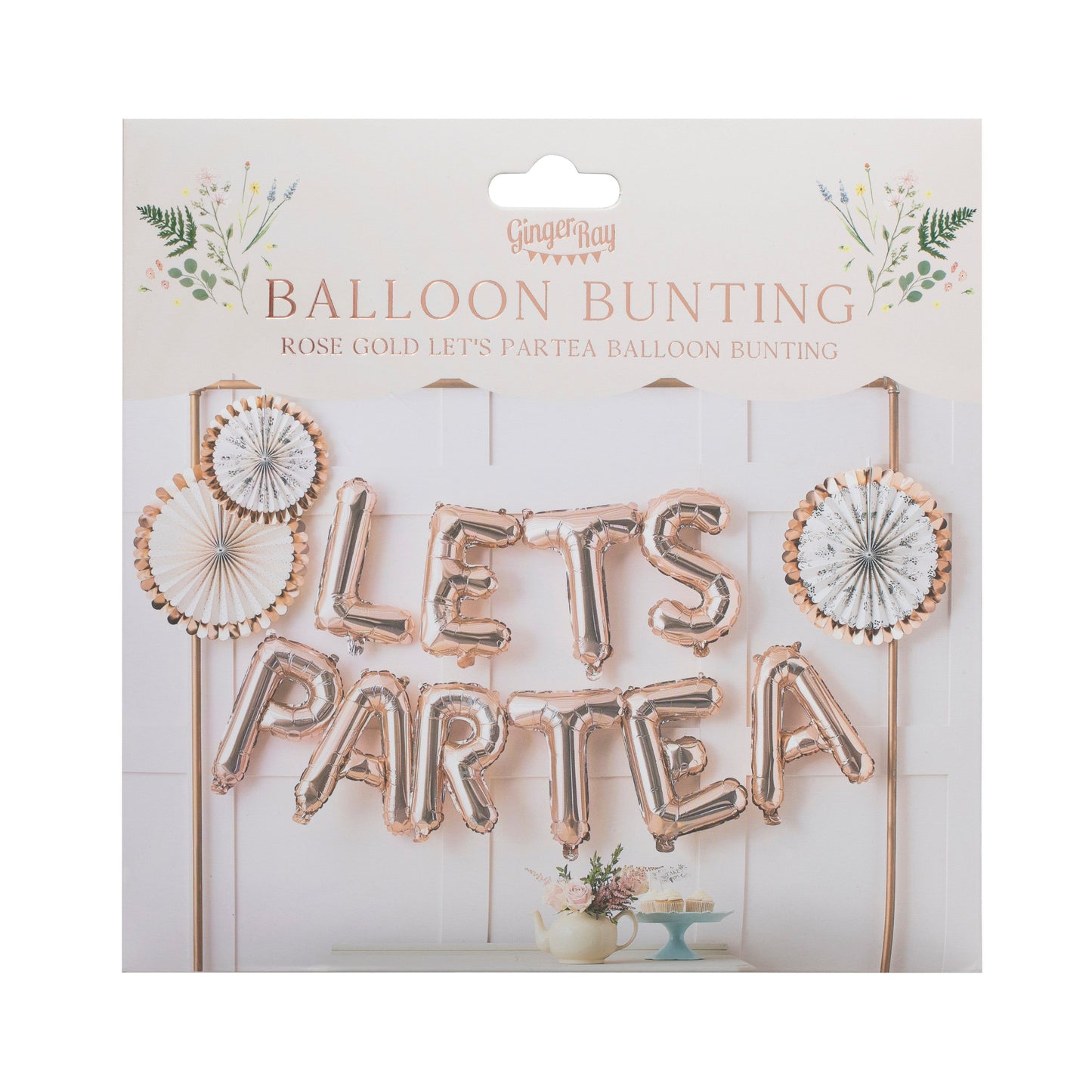 Lets Partea Afternoon Tea Party Balloon Bunting- 5 Inner Pack