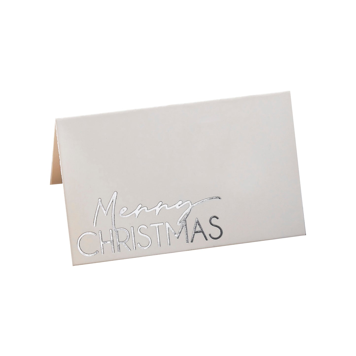 Silver Foil Merry Christmas Place Cards- 5 Inner Pack