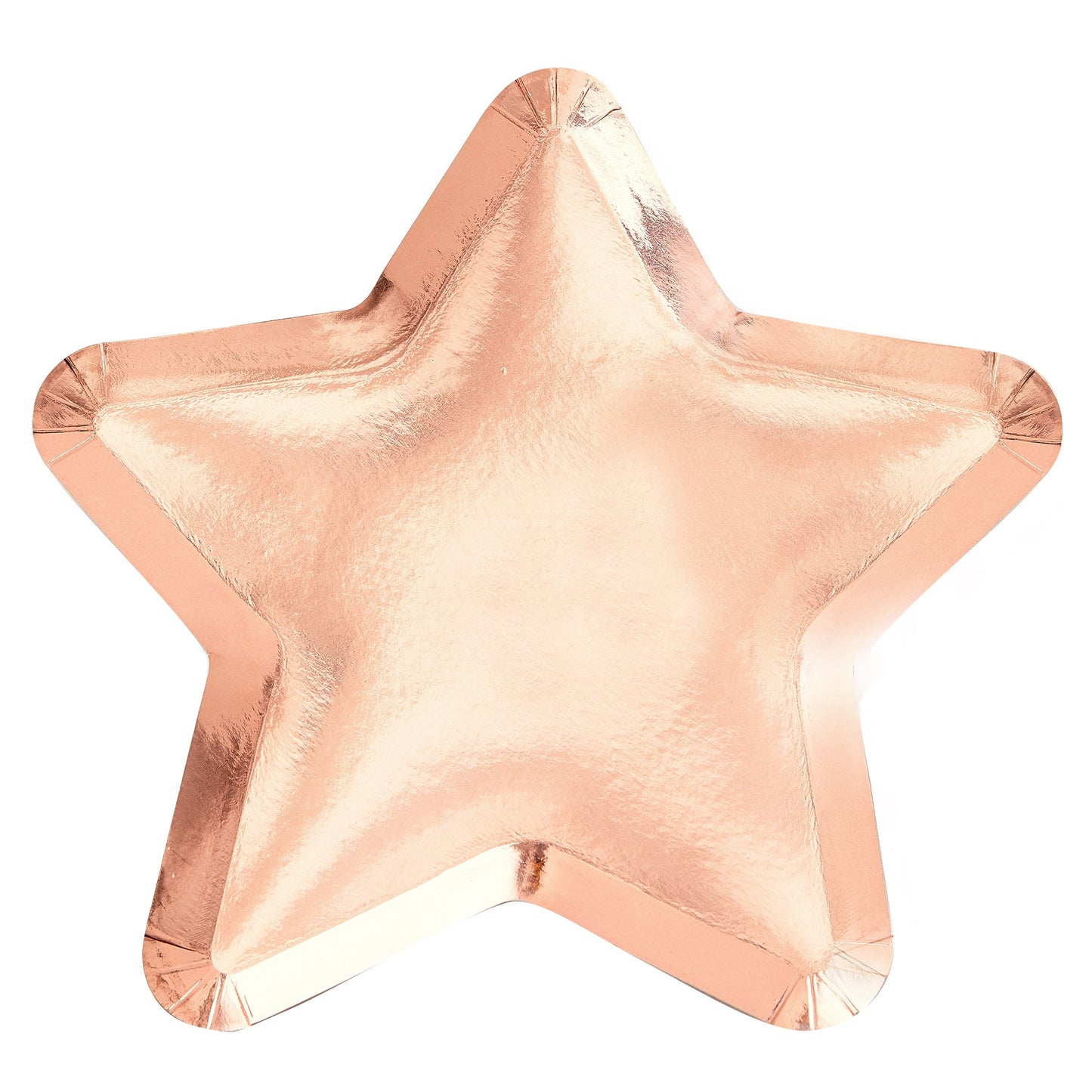 Rose Gold Star Shaped Paper Plates -  Twinkle Twinkle- 5 Inner Pack