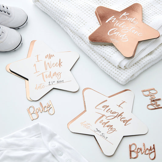 Rose Gold Foiled Milestone Cards - Twinkle Twinkle- 5 Inner Pack