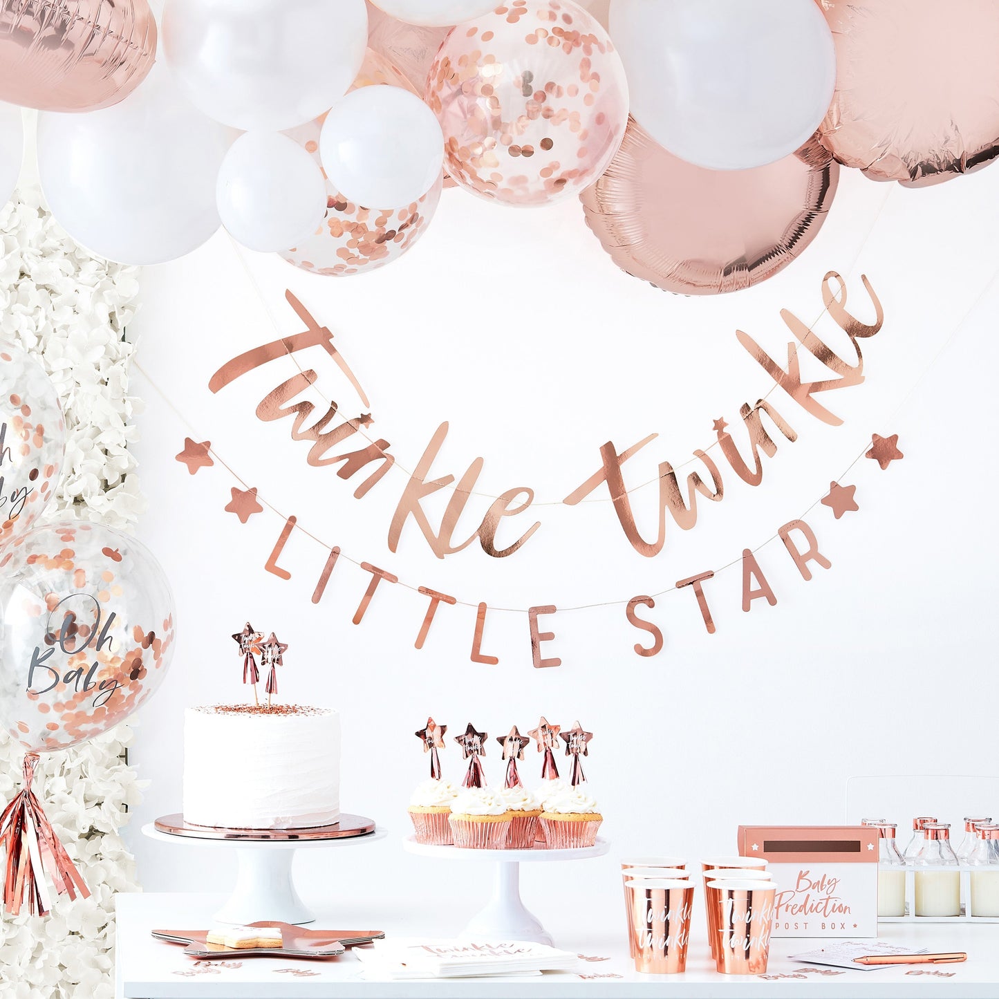 Rose Gold Foiled Milestone Cards - Twinkle Twinkle- 5 Inner Pack