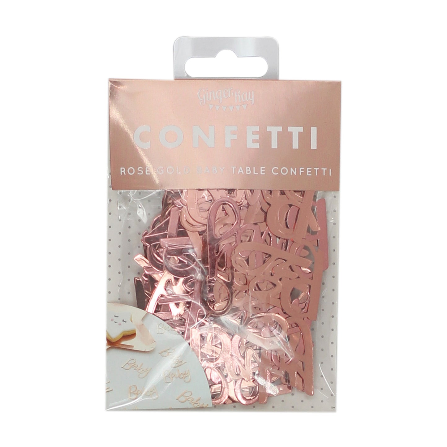 Rose Gold Baby Shower Confetti- 10 Inner Pack