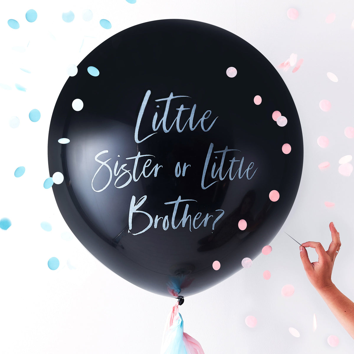 Gender Reveal Little Brother or Sister Balloon- 5 Inner Pack