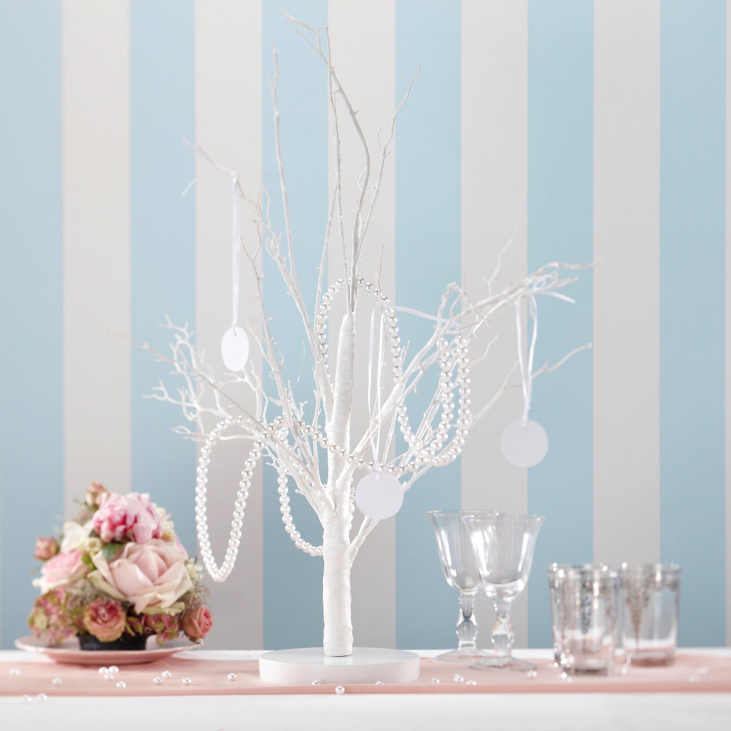 White Pearl Hanging Garland Decoration- 10 Inner Pack