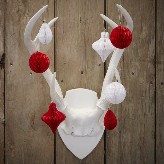 Christmas Honeycomb Baubles  - Vintage Noel- 5 Inner Pack