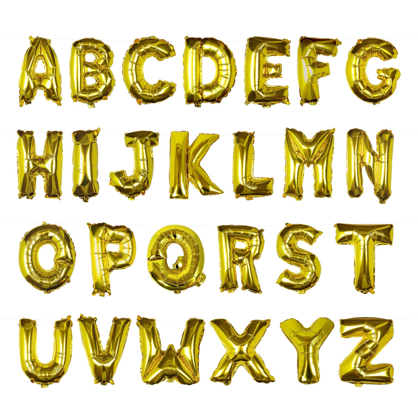 Gold Foil Letter Balloons- 5 Inner Pack