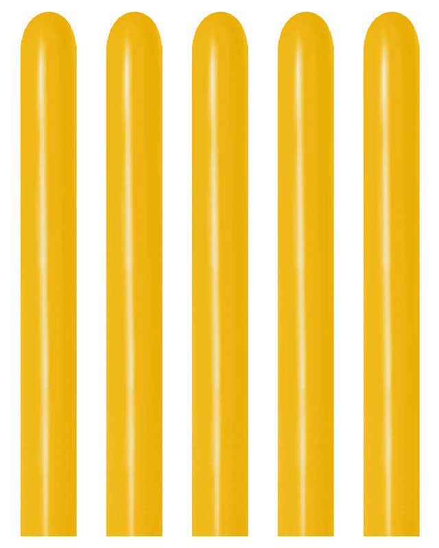 20002793 - Honey Yellow Modelling Balloons - 260 Latex (100pk)