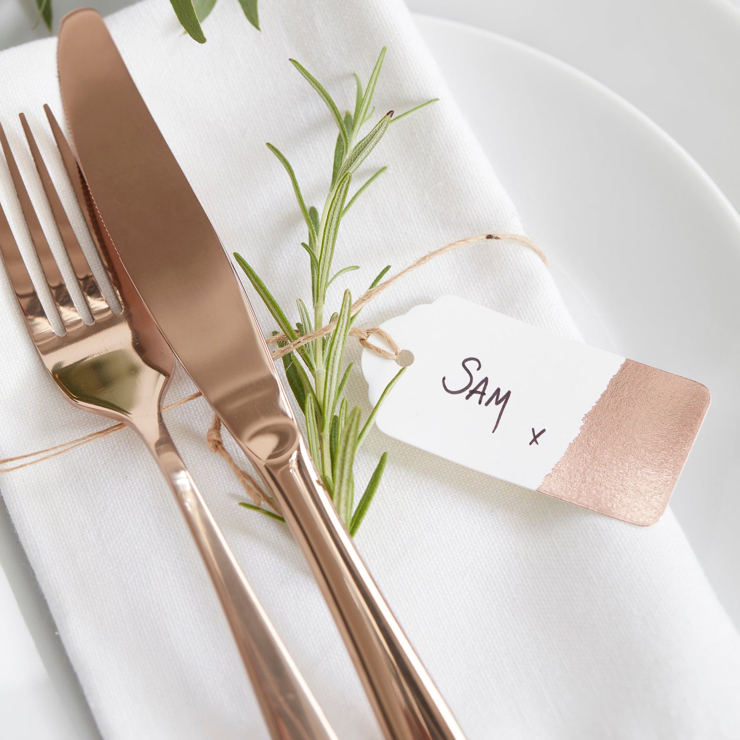 Rose Gold Wedding Luggage Place Card- 10 Inner Pack