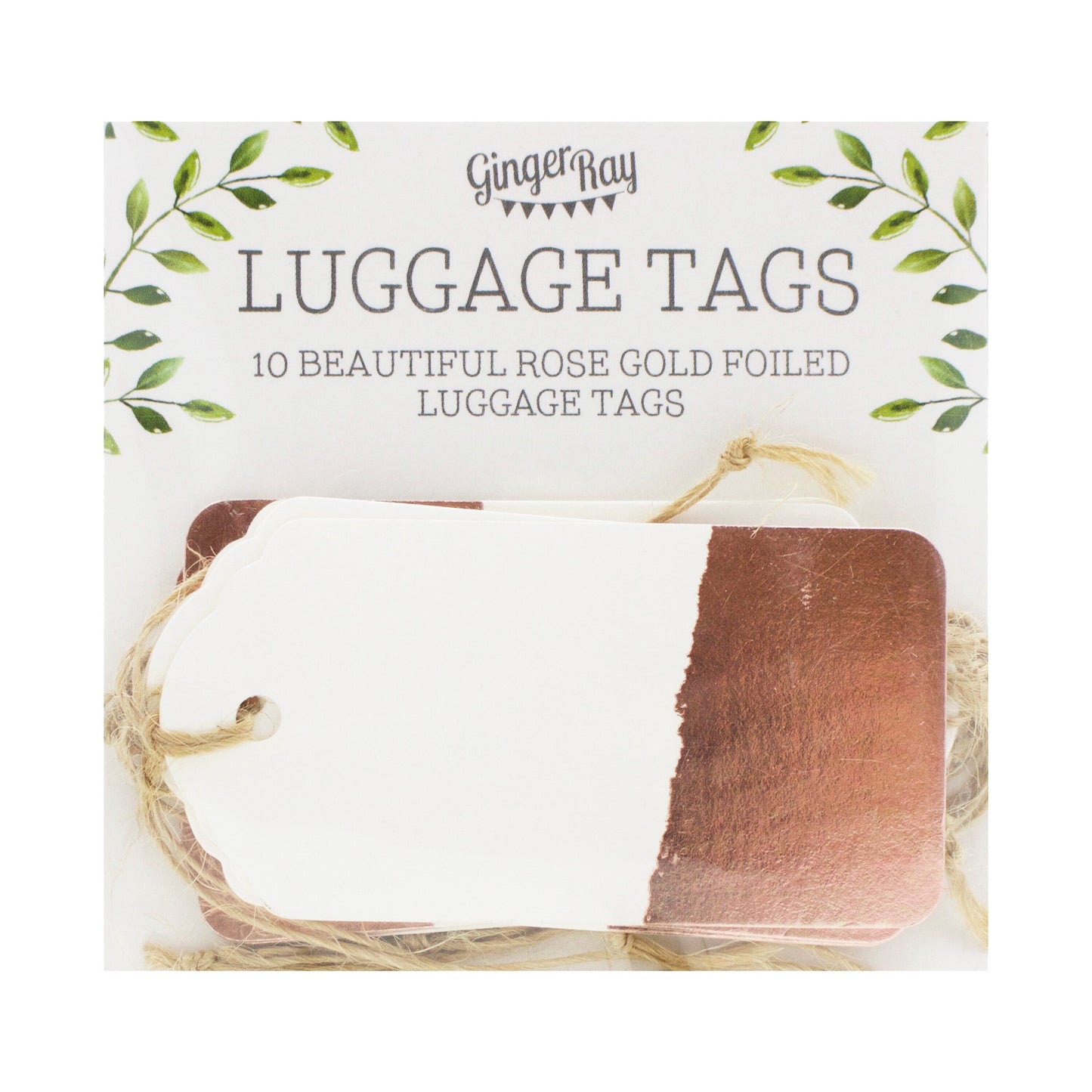 Rose Gold Wedding Luggage Place Card- 10 Inner Pack