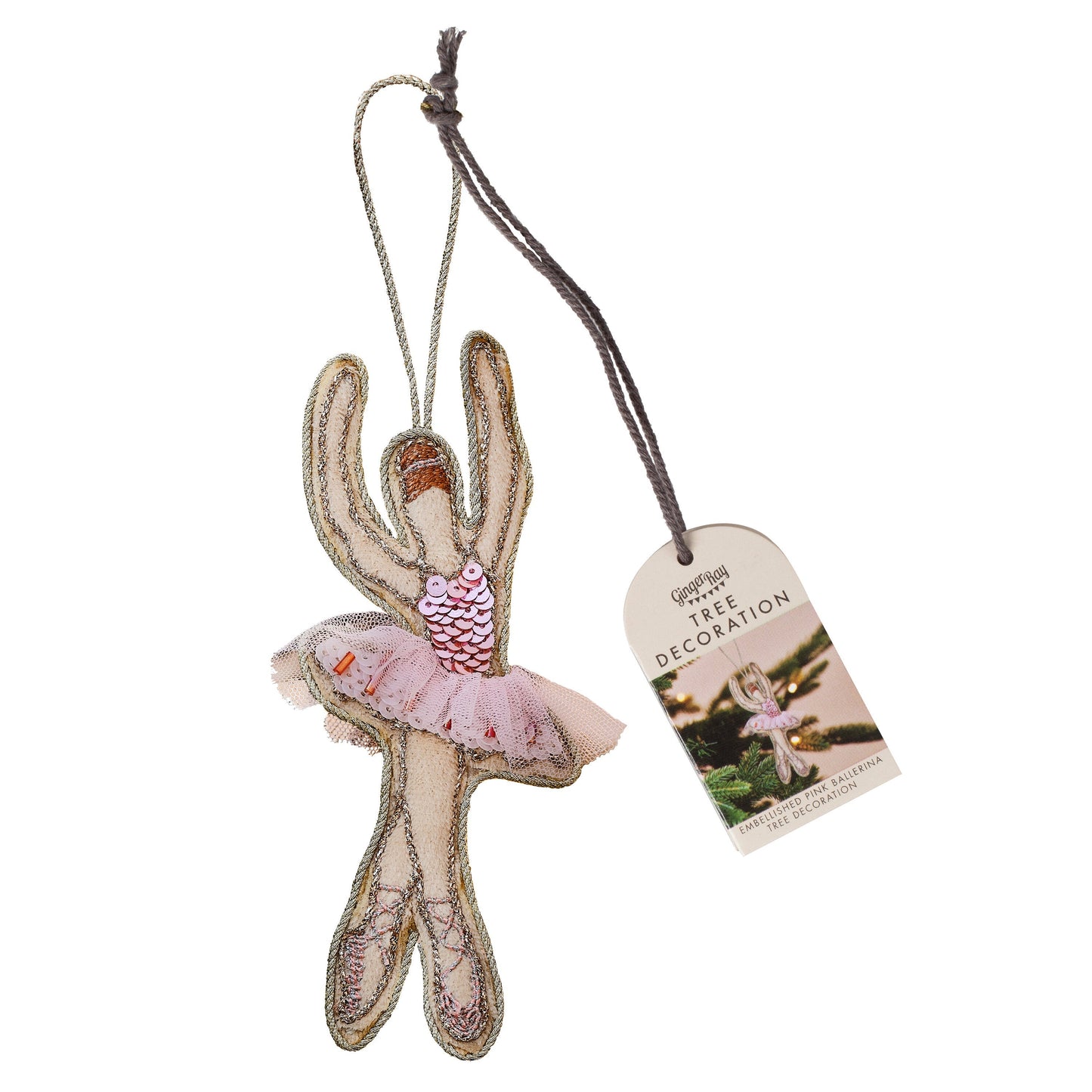 Embellished Ballerina Christmas Tree Decoration- 5 Inner Pack