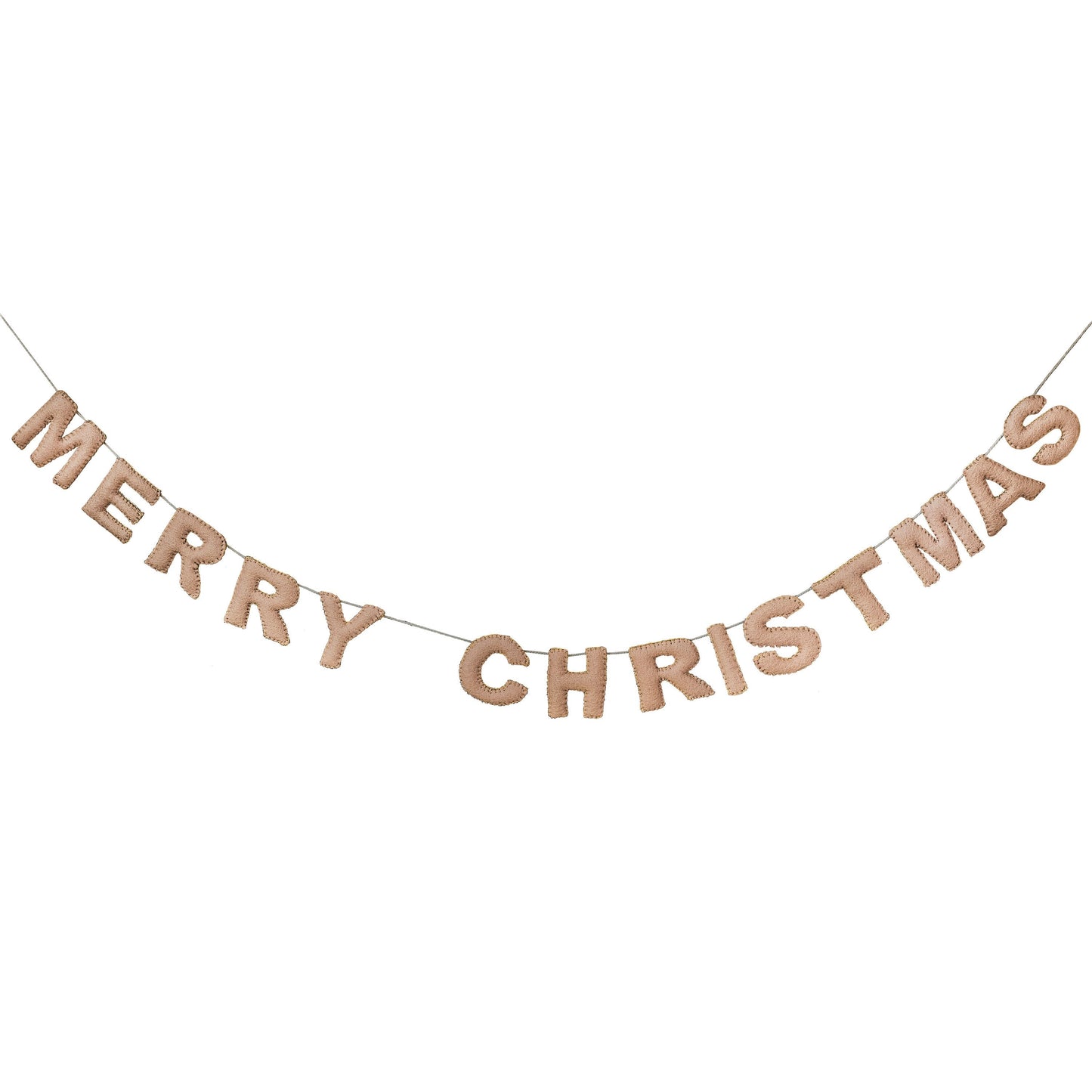 Blush Pink Felt Merry Christmas Bunting- 5 Inner Pack