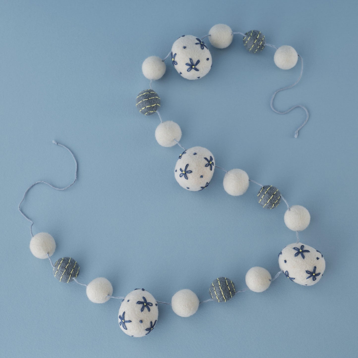 Felt Easter Egg Beaded Garland- 5 Inner Pack