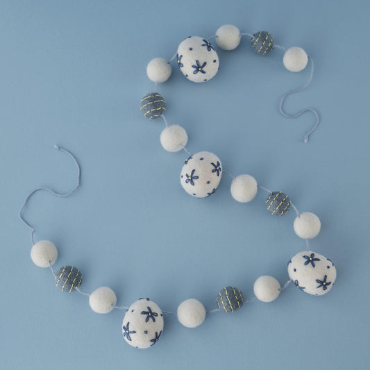 Felt Easter Egg Beaded Garland- 5 Inner Pack