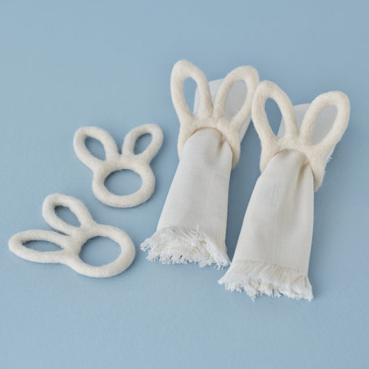 Felt Bunny Easter Napkin Rings- 5 Inner Pack