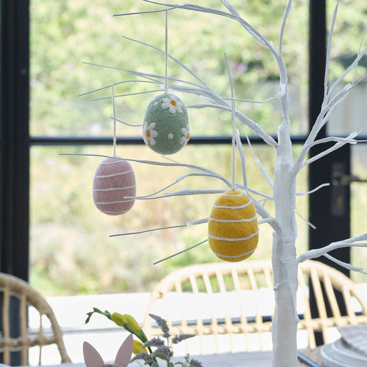 Felt Easter Egg Tree Decorations- 5 Inner Pack