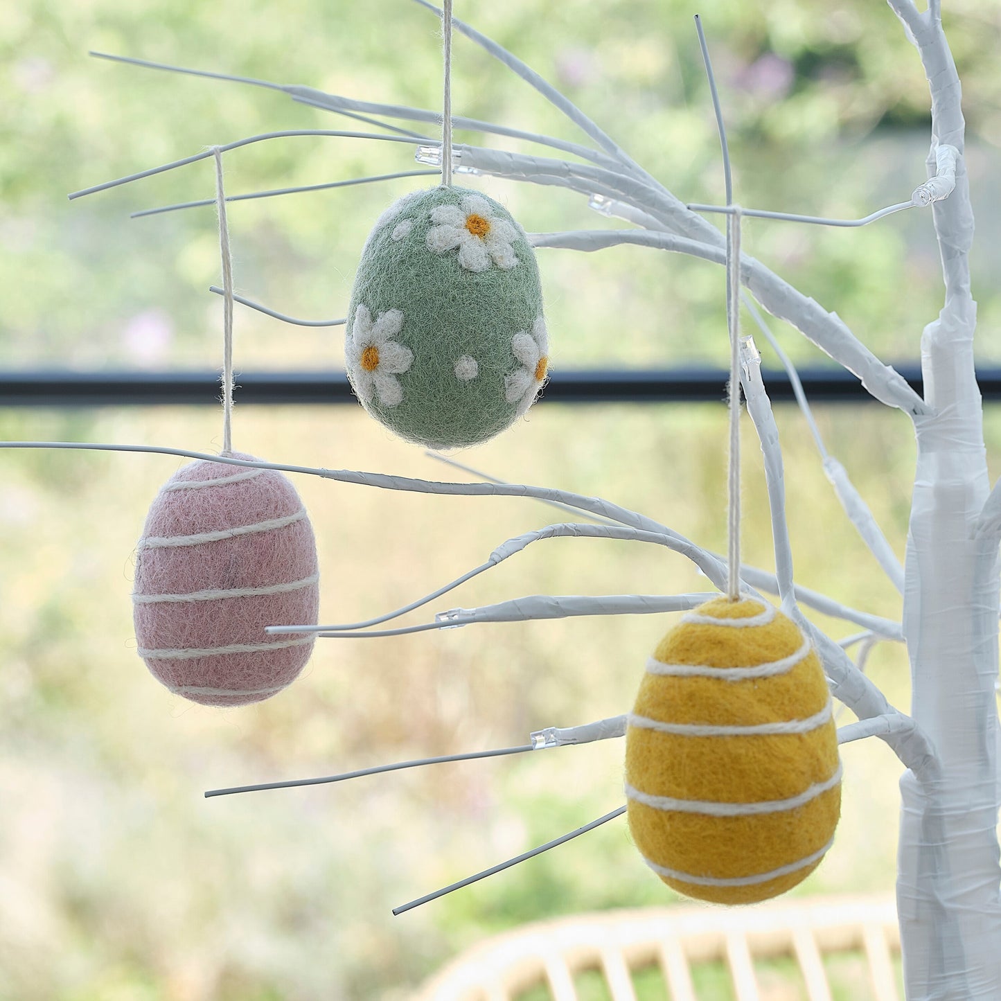 Felt Easter Egg Tree Decorations- 5 Inner Pack