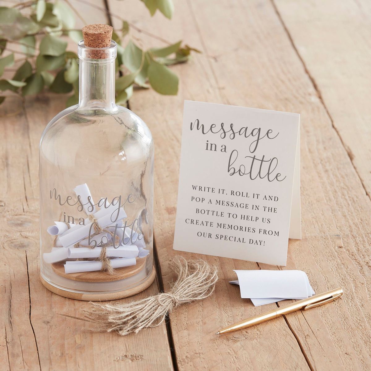 Message in a Bottle Wedding Guest Book Alternative- 5 Inner Pack