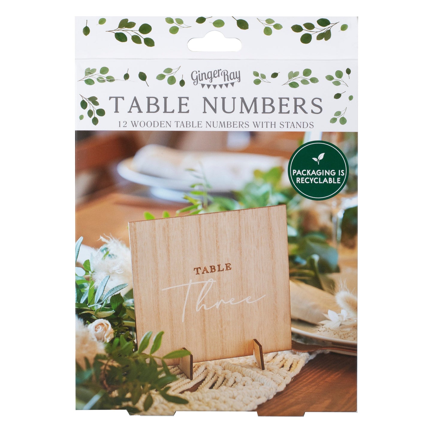 Wooden Wedding Table Numbers- 5 Inner Pack