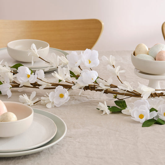 White Blossom Artificial Flower Garland- 5 Inner Pack