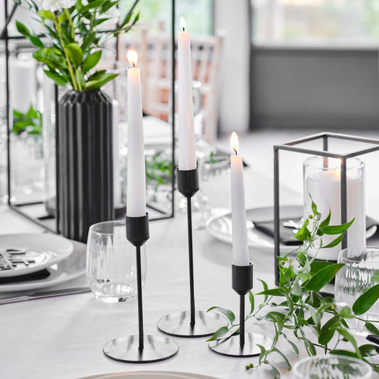 Matte Black Candle Holders- 5 Inner Pack