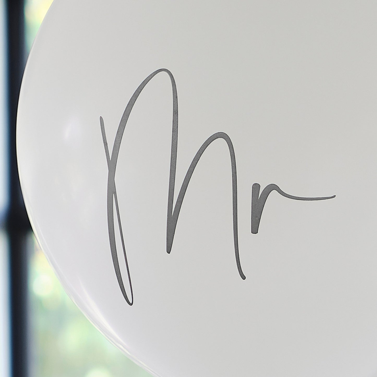 Black & White Mr Balloon with Black Balloon Tail- 5 Inner Pack