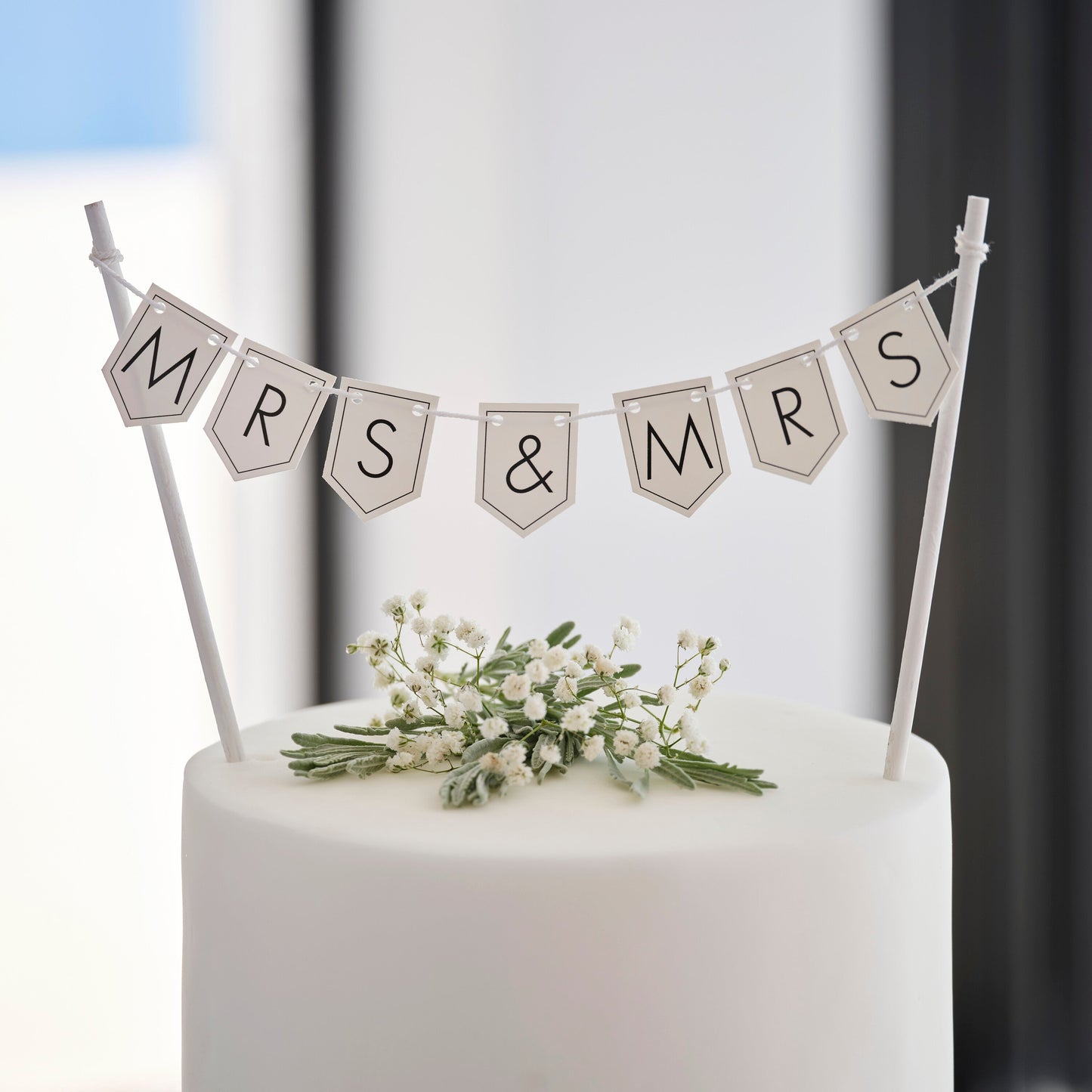 Customisable Wedding Cake Topper Bunting- 5 Inner Pack
