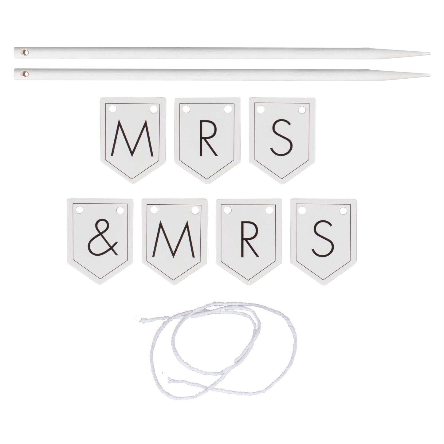 Customisable Wedding Cake Topper Bunting- 5 Inner Pack