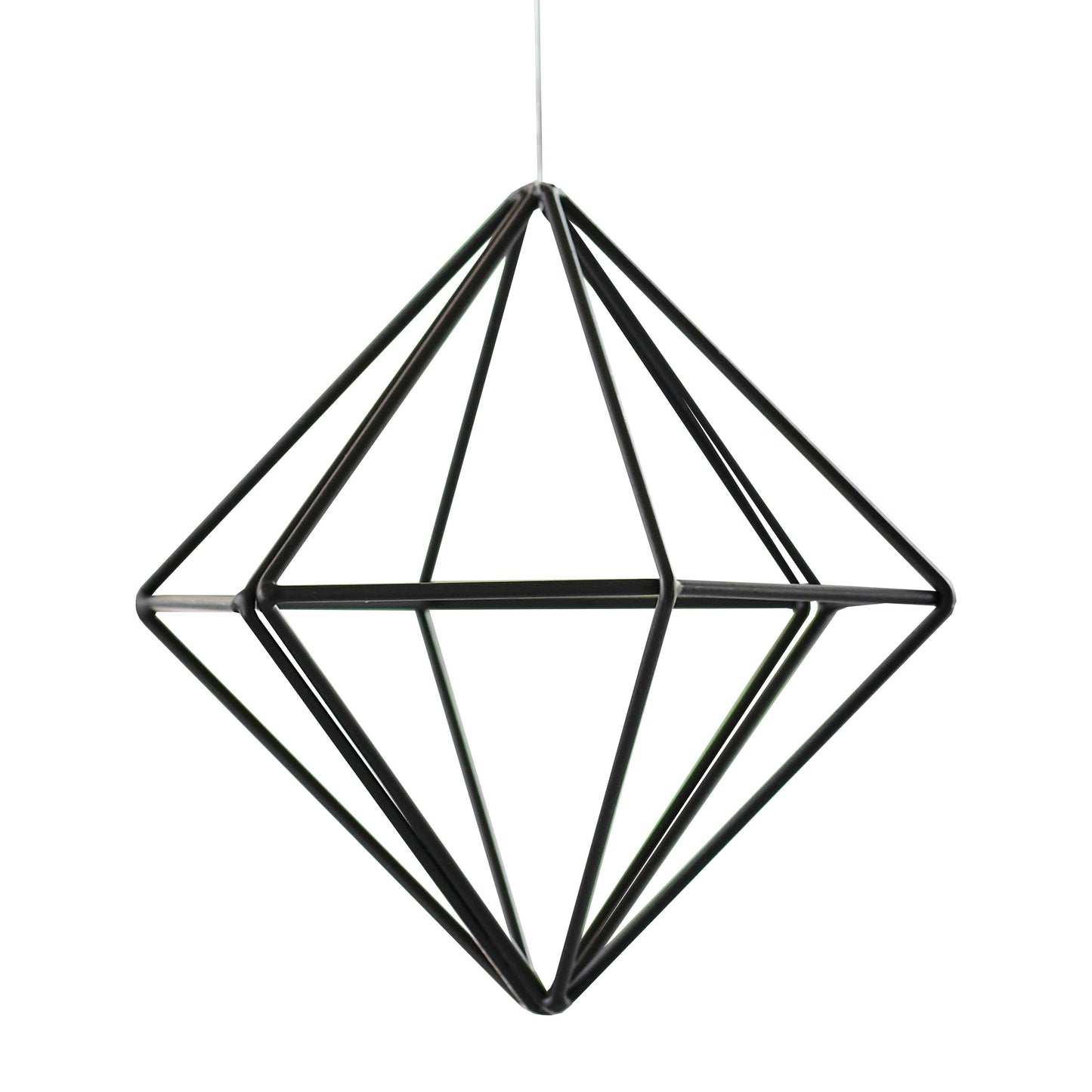 Small Black Metal Geometric Hanging Decoration- 5 Inner Pack