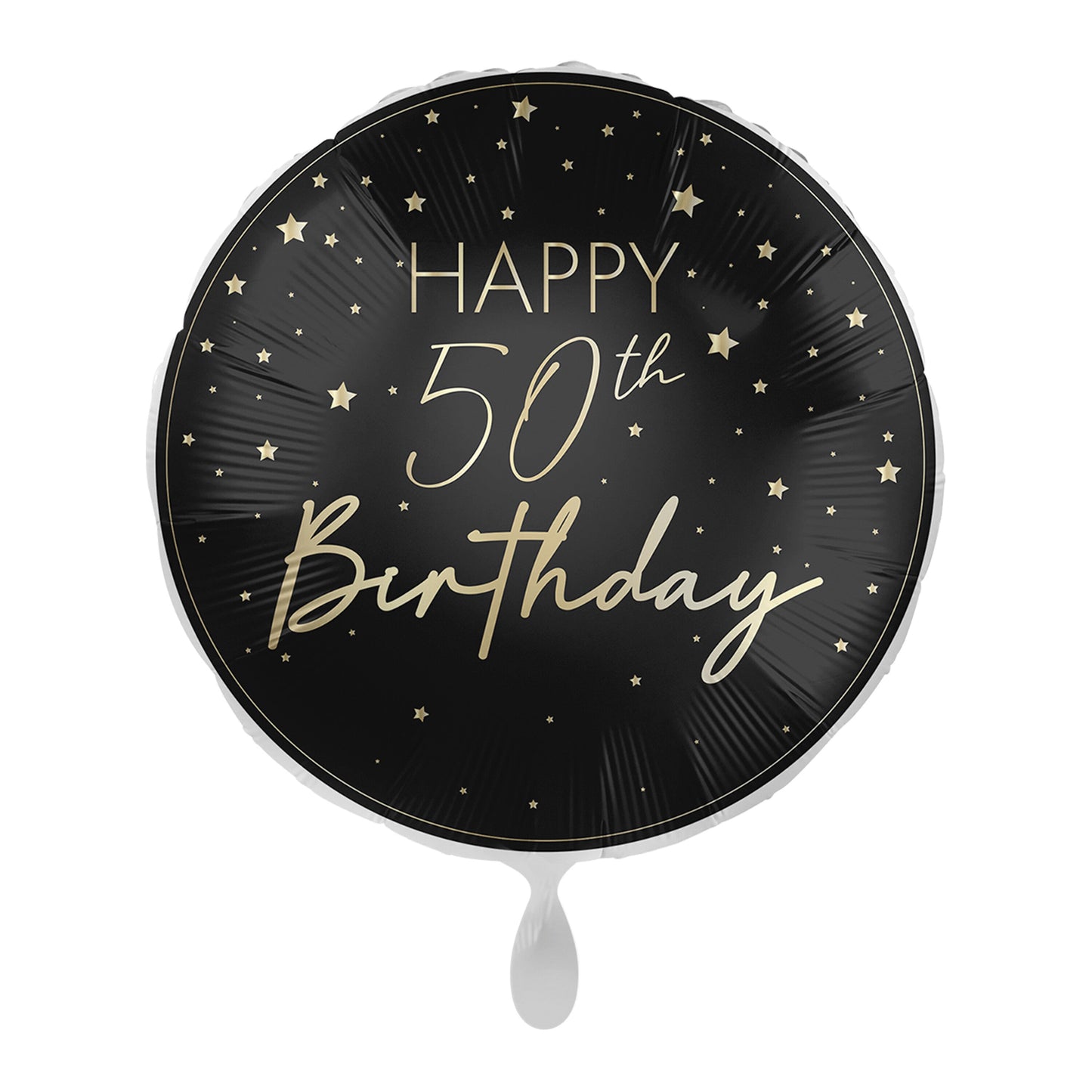 Black & Gold 50th Birthday Balloon- 5 Inner Pack