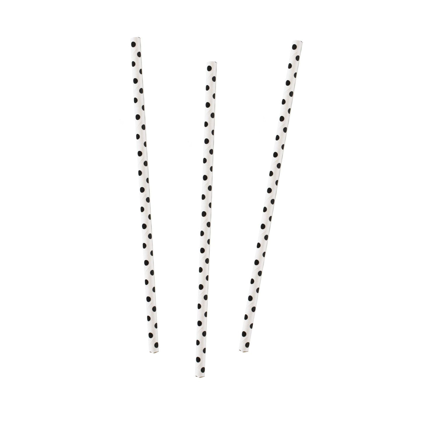 White and Black Polka Dot Comic Superhero Paper Straws- 10 Inner Pack