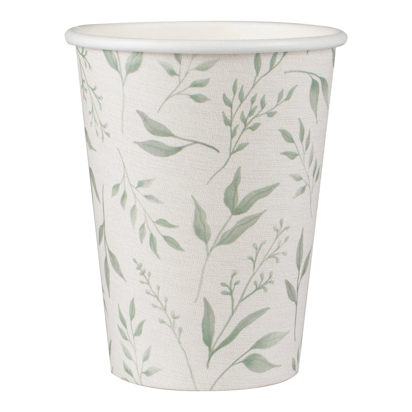 White and Green Christening Paper Cups- 5 Inner Pack