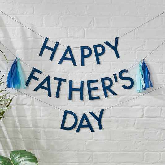 Happy Father's Day Bunting with Tassels- 5 Inner Pack