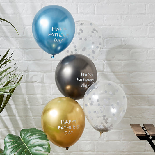 Happy Father's Day Balloon Cluster- 5 Inner Pack