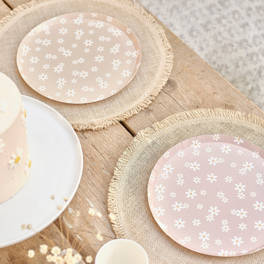 Daisy Floral Paper Plates- 5 Inner Pack