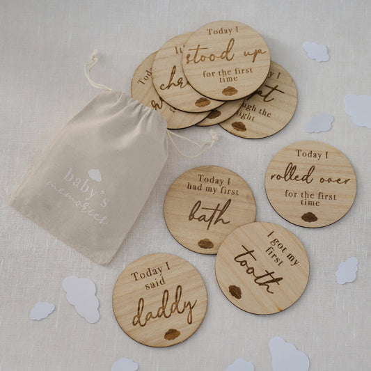 Wooden Baby Milestone Signs- 5 Inner Pack