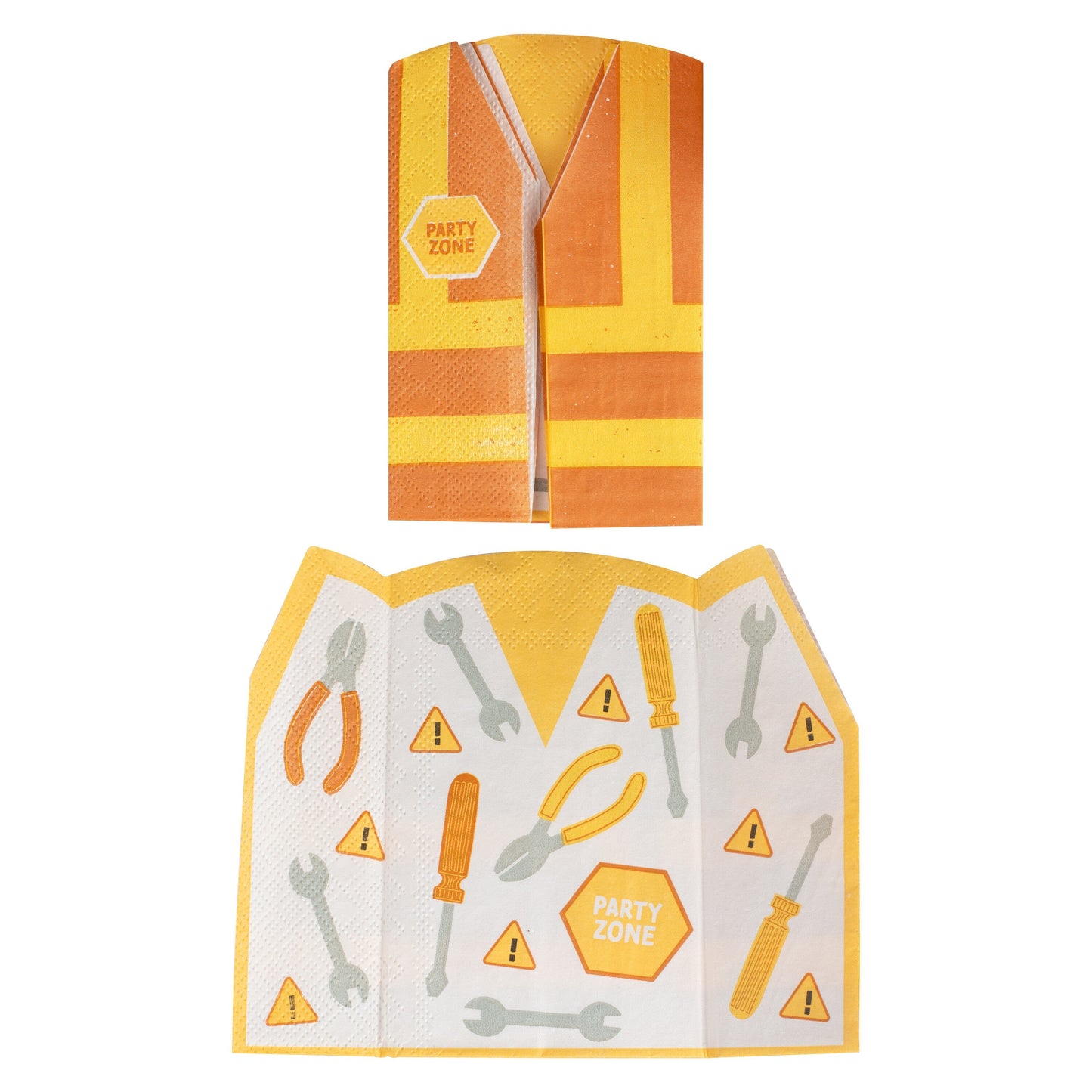 Construction Party Hi-vis Jacket Paper Napkins- 5 Inner Pack