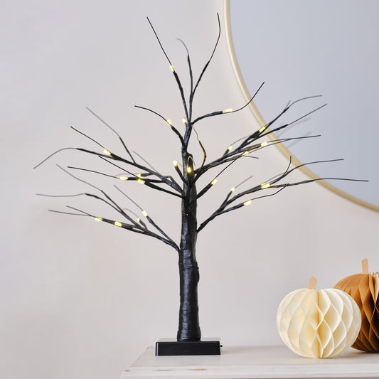 Black Light Up Halloween Tree Decoration- 5 Inner Pack