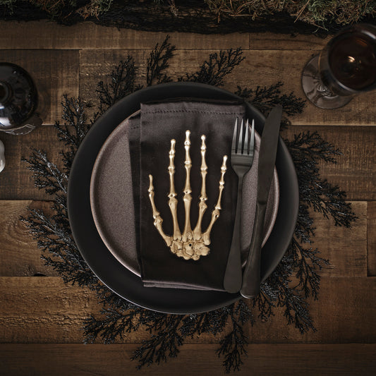 Black Foliage Halloween Table Placemats- 5 Inner Pack
