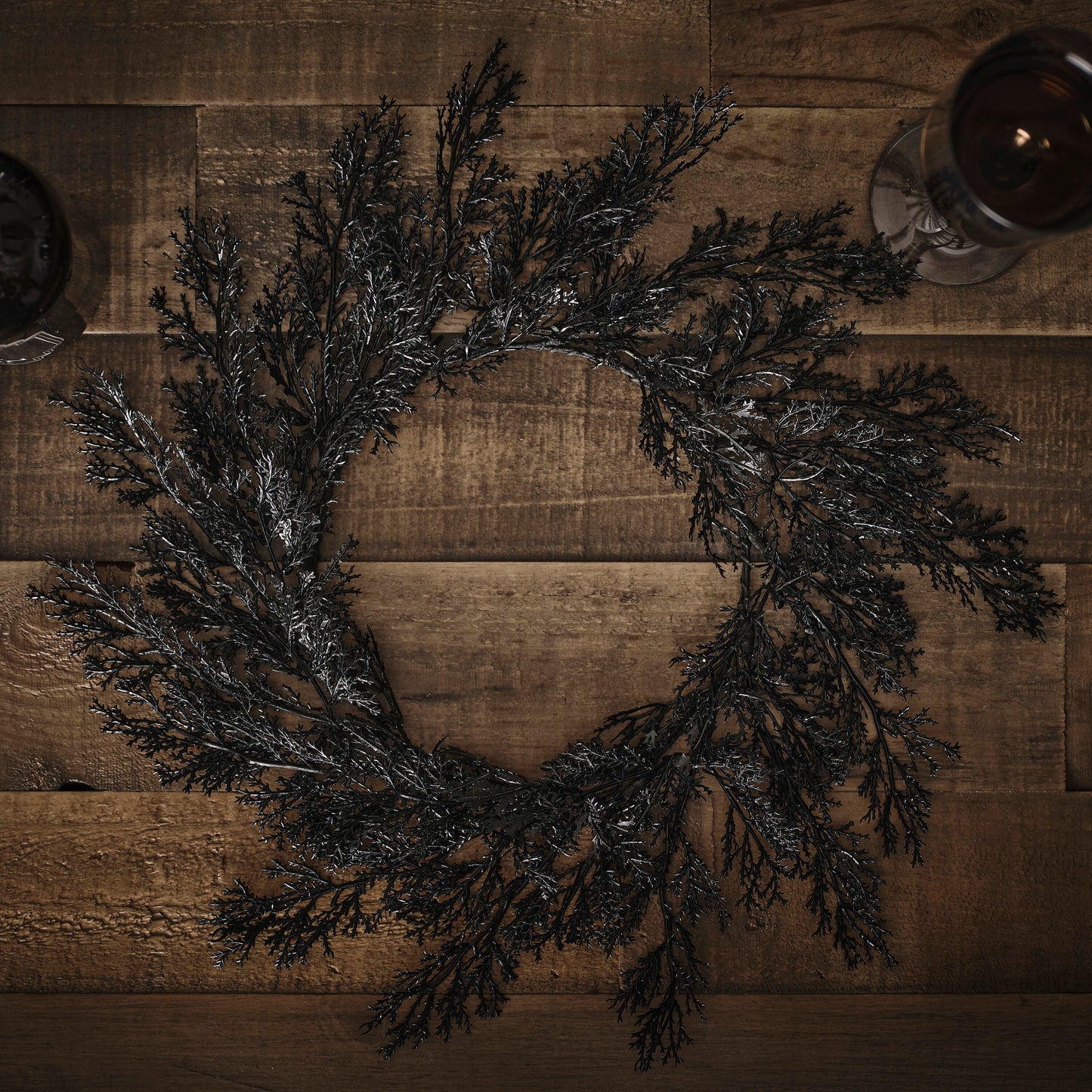 Black Foliage Halloween Table Placemats- 5 Inner Pack
