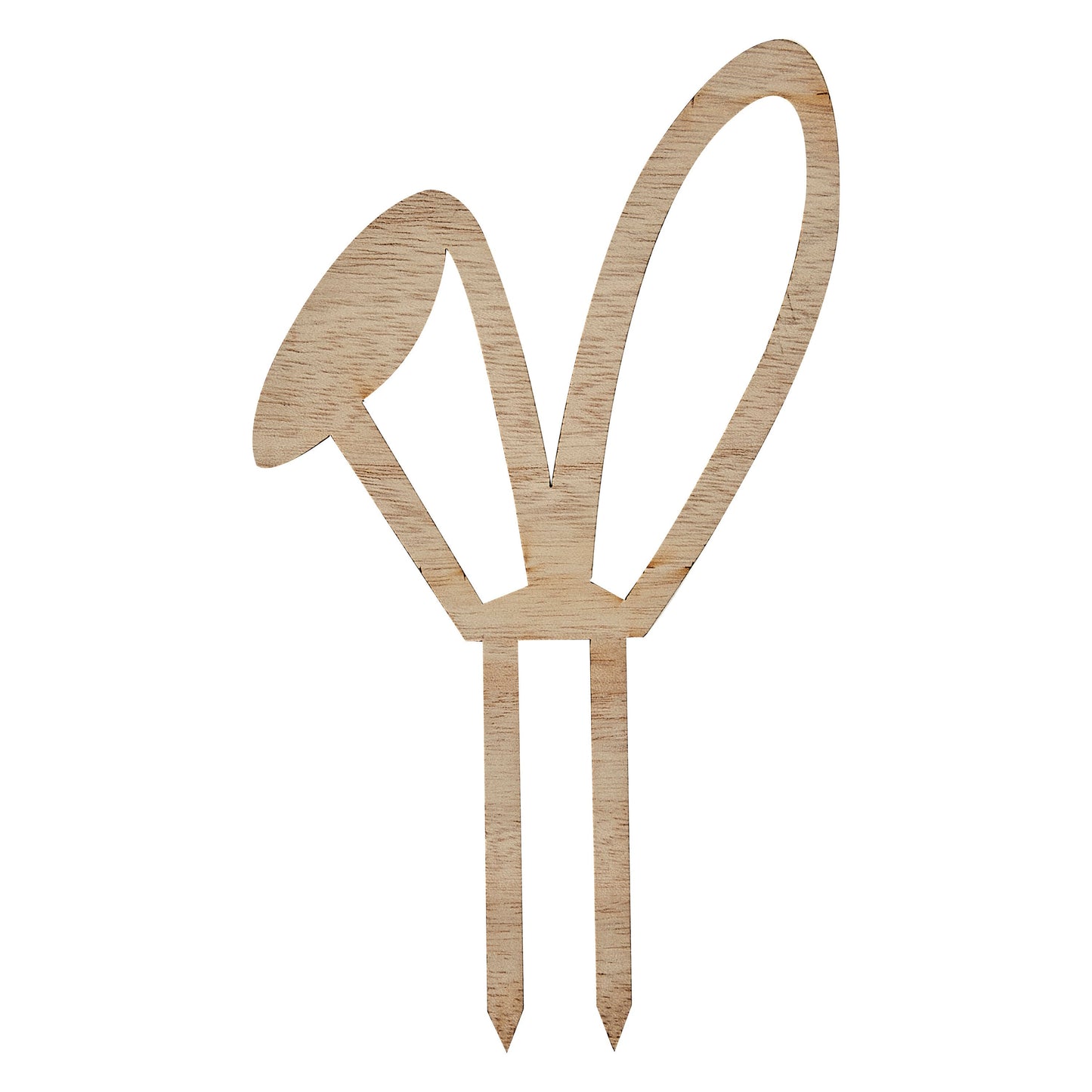 Wooden Bunny Ears Easter Cake Topper- 5 Inner Pack