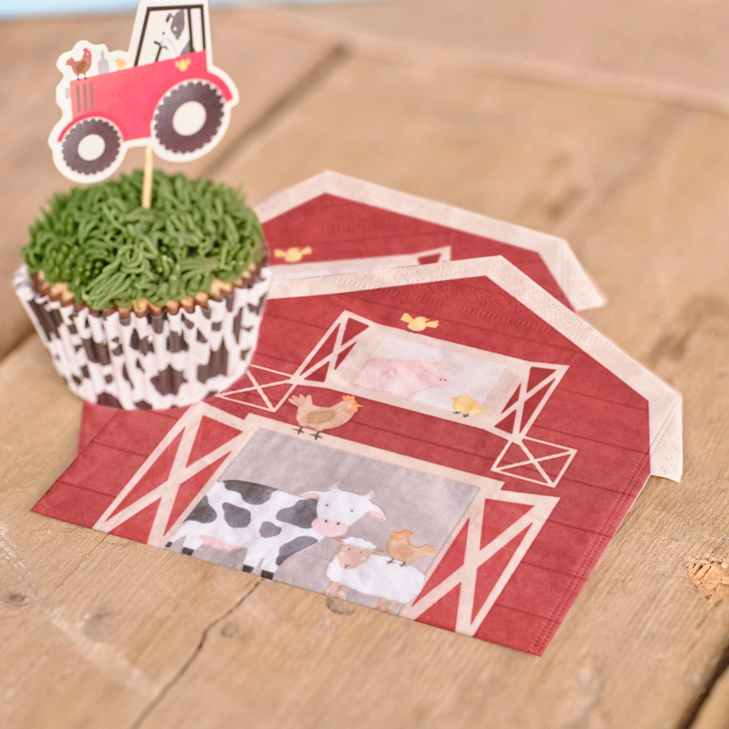 Barn Shaped Farm Paper Party Napkins- 5 Inner Pack