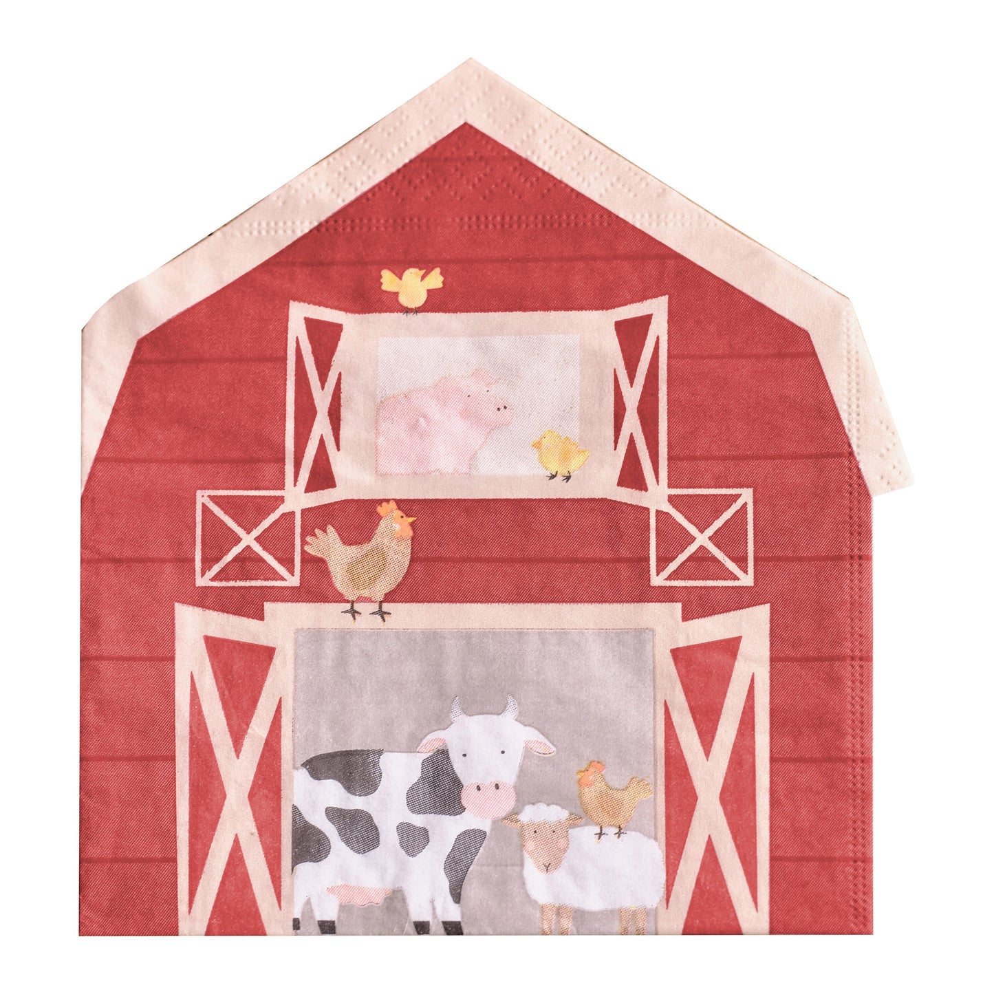 Barn Shaped Farm Paper Party Napkins- 5 Inner Pack