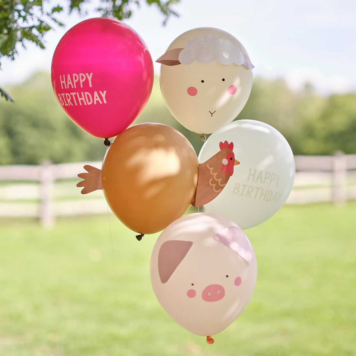 Farm Animals Birthday Balloon Party Bundle- 5 Inner Pack