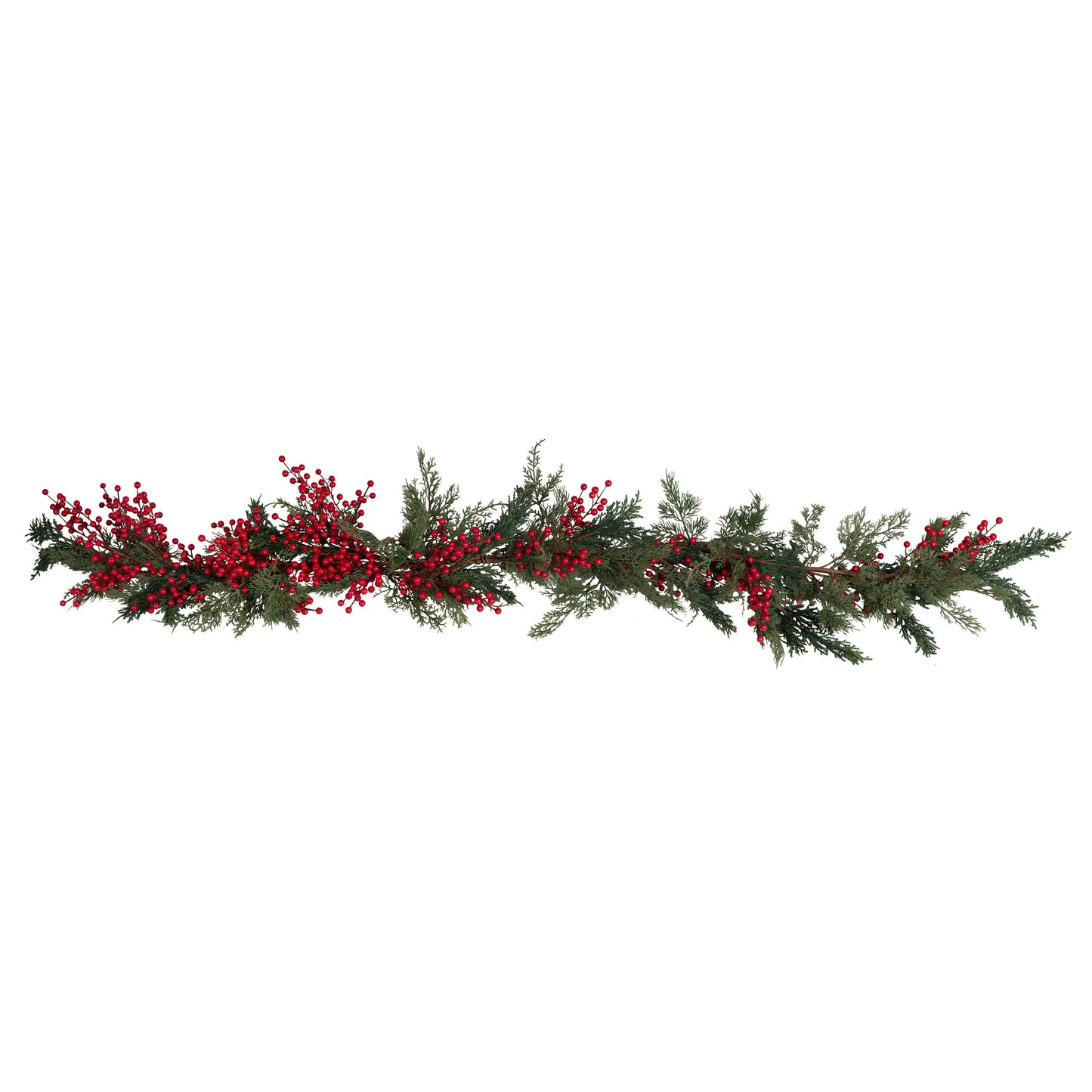Red Berry Foliage Christmas Garland- 5 Inner Pack