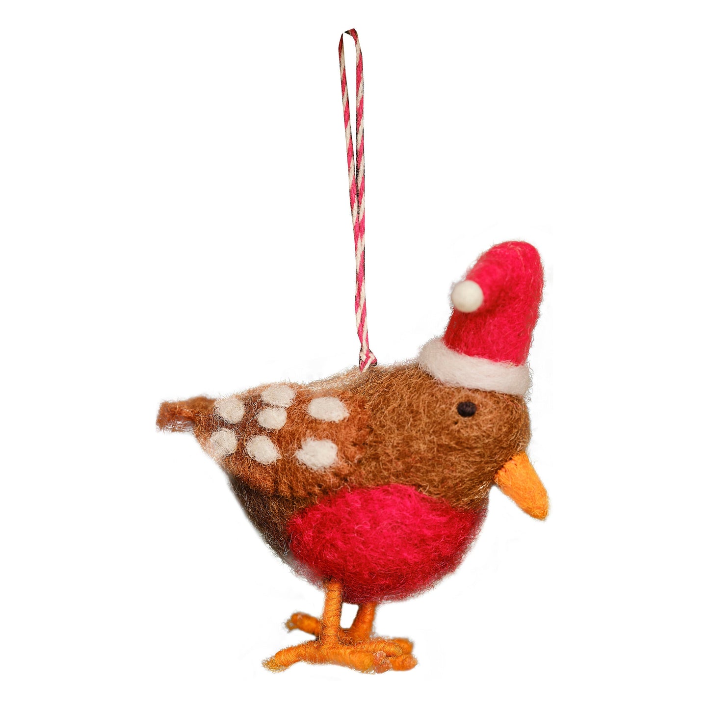 Felt Festive Robin Christmas Tree Decoration- 12 Inner Pack