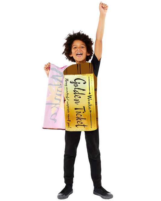 9916196 - Golden Ticket Wonka Bar Tabard - Size Kids S/M - 1 PC