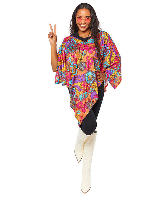 9918665 - 60s Hippy Poncho - One Size