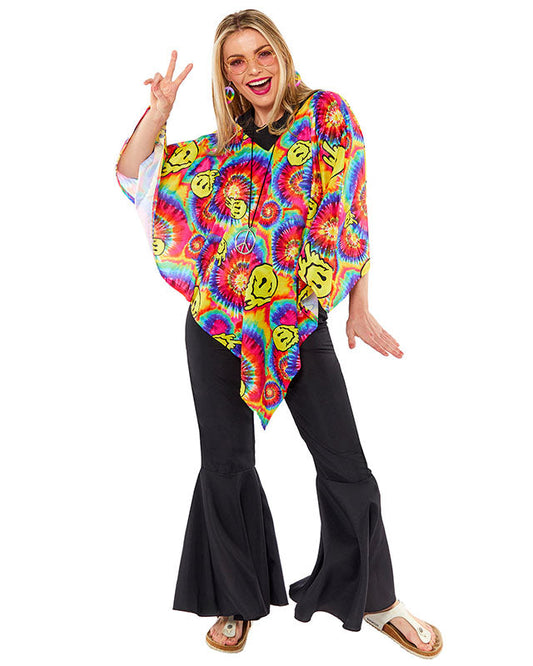 9918540 - Tie Dye Poncho - One Size