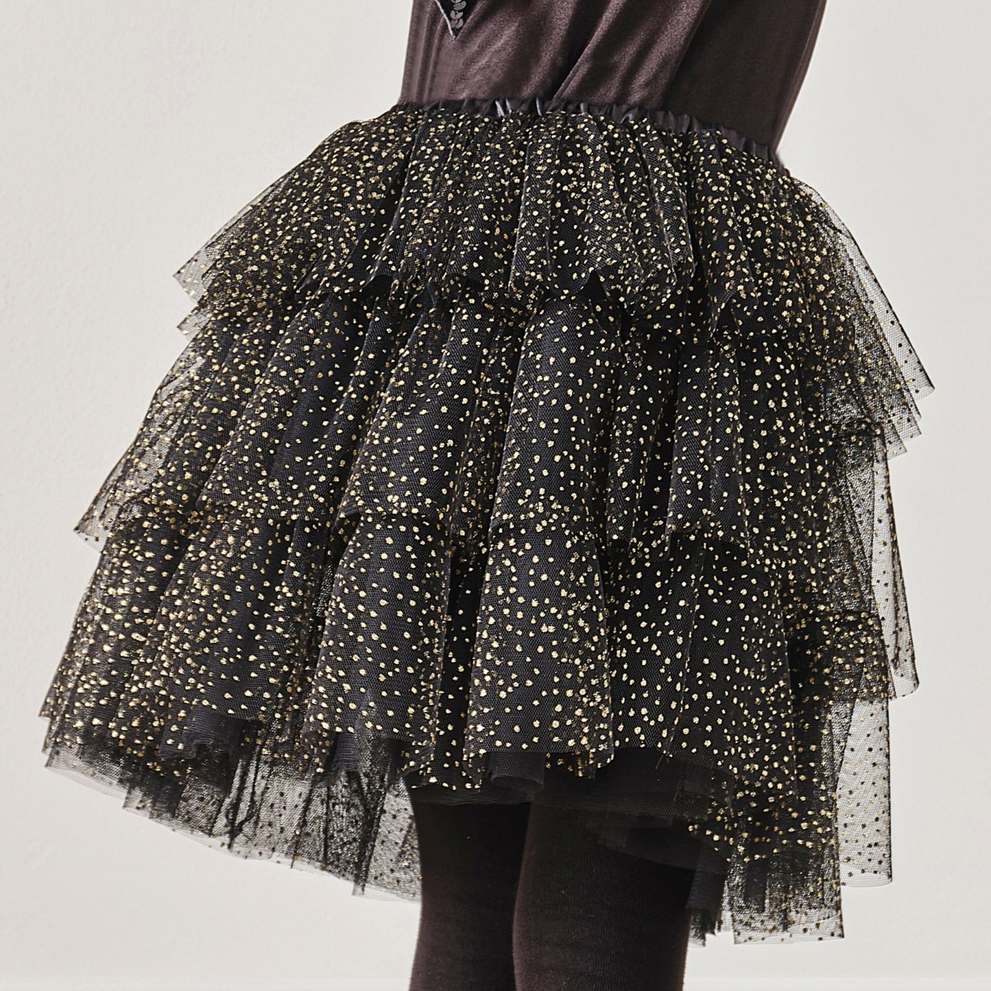 Black & Gold Sparkle Dress Up Tutu- 4 Inner Pack