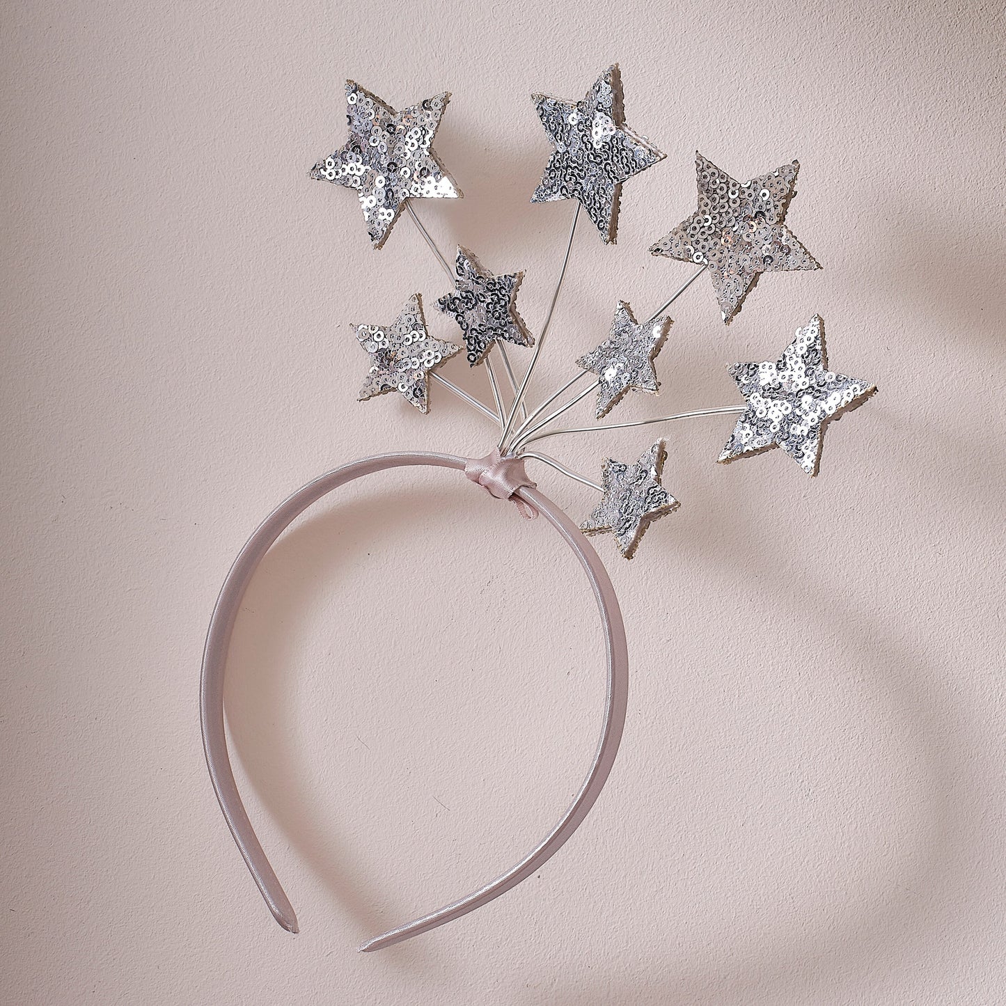 Pink & Silver Sequin Star Headband- 4 Inner Pack